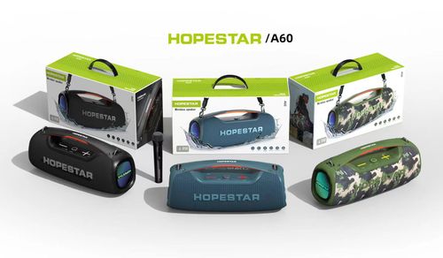 HOPESTAR-A60 wireless Bluetooth speaker high power 100W high volume outdoor portable waterproof shoulder strap portable