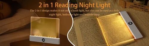 🔥Hot Seller🔥 COD！New LED Flat Panel Reading Light, Rechargeable Reading Lamp, Portable for Dorms and Bedrooms, Student-Friendly, Cross-Border USB Night Light