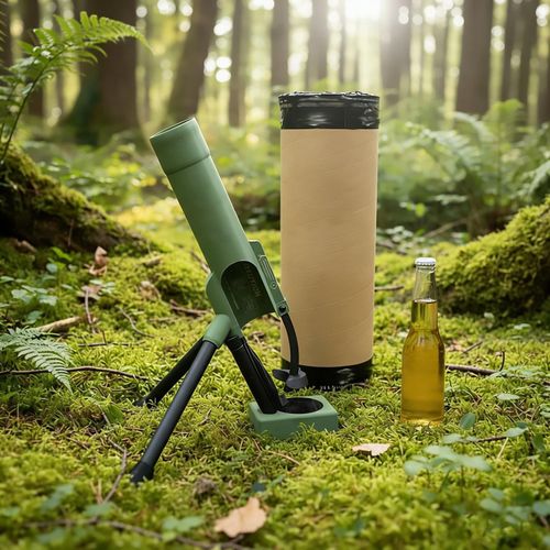 🔥Hot Seller🔥 COD  Beer Bottle Mortar Bottle Opener, Automatic Cap Launcher with Push-Down Action, Funny Hands-Free Bottle Opener Tool for Home Bar, Party & Man Cave - Gift for Men (Green) (1Pc)