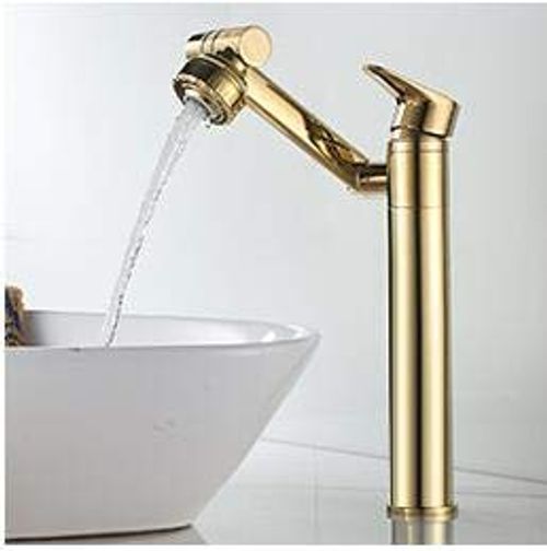🔥Hot Seller🔥 CODHot Cold Basin Faucet Bathroom Rotation Sink Faucet Single Lever Brass Crane Water Mixer(Black L)
