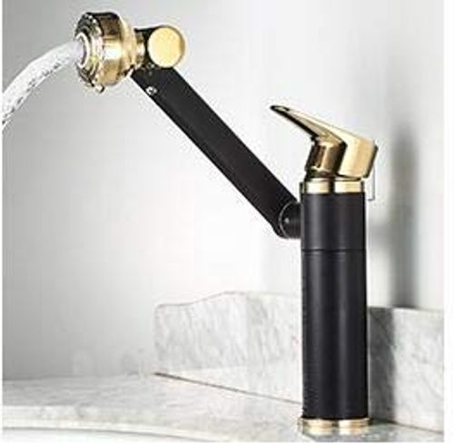🔥Hot Seller🔥 CODHot Cold Basin Faucet Bathroom Rotation Sink Faucet Single Lever Brass Crane Water Mixer(Black L)