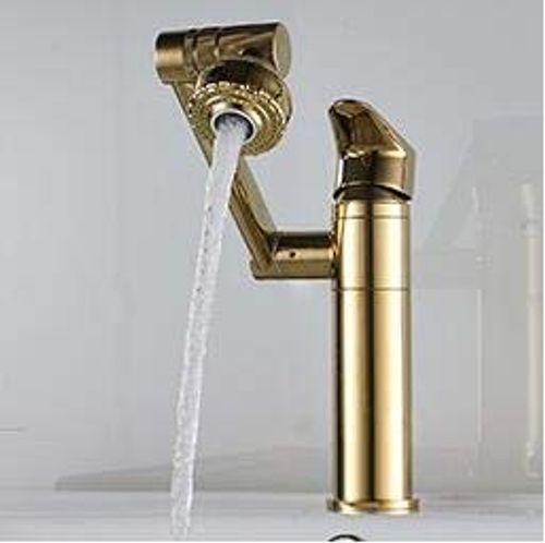 🔥Hot Seller🔥 CODHot Cold Basin Faucet Bathroom Rotation Sink Faucet Single Lever Brass Crane Water Mixer(Black L)