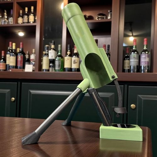 🔥Hot Seller🔥 COD  Beer Bottle Mortar Bottle Opener, Automatic Cap Launcher with Push-Down Action, Funny Hands-Free Bottle Opener Tool for Home Bar, Party & Man Cave - Gift for Men (Green) (1Pc)