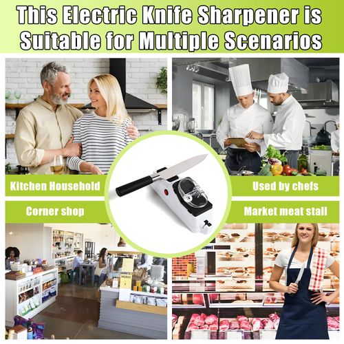 🔥Hot Seller🔥 COD！Electric Knife Sharpeners, Portable Sharpening Stones, Kitchen Knife Sharpeners, Household Knife Sharpeners, Kitchen Knife Sharpening Stones