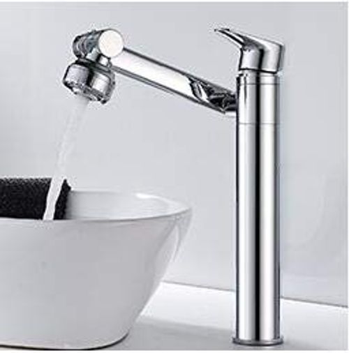 🔥Hot Seller🔥 CODHot Cold Basin Faucet Bathroom Rotation Sink Faucet Single Lever Brass Crane Water Mixer(Black L)