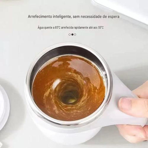 Copo com Mistura Automática, Copo Prático, Copo de Café Elétrico com Rotação Magnética — Portátil para Casa e Escritório