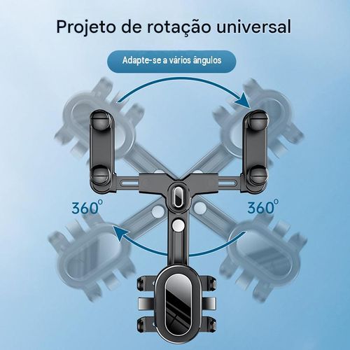 Suporte multifunções retrátil para telemóvel (compatível com MagSafe) para espelho retrovisor de automóvel