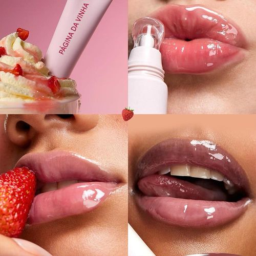 Bálsamo labial PAGE VINE, campeão de vendas internacionais, óleo labial de maquilhagem mais vendido na Amazon e AliExpress, venda por grosso de produtos de beleza para comércio exterior.