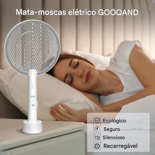 Mata-mosquitos elétrico com lâmpada para o Ano do Boi, mata-mosquitos elétrico inteligente com controlo de luz, repelente ultravioleta de mosquitos, para utilização de pé, à mesa e à mão.