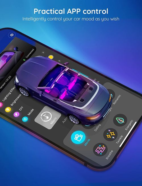 40% off Car LED RGB Lights with App Control