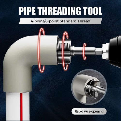 2pcs Integrated Internal & External Pipe Threading Tool