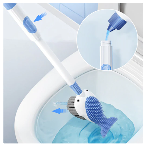💥Hot Seller (Buy One Get One Free): 🍃 Wall-Mounted Toilet Cleaning Brush Set with Suction Cup