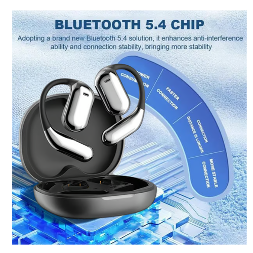 True Powerful Bluetooth 5.4 Open Ear Earbuds, IPX5 Waterproof
