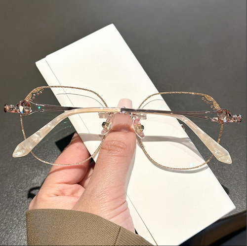 WOMEN'S DIAMOND RIMLESS ANTI-BLUE LIGHT PRESBYOPIA GLASSES