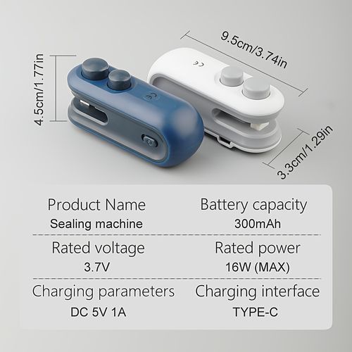 💥Small 2-in-1 Rechargeable Magnetic Snack Sealer  Mini Sealing Machine
