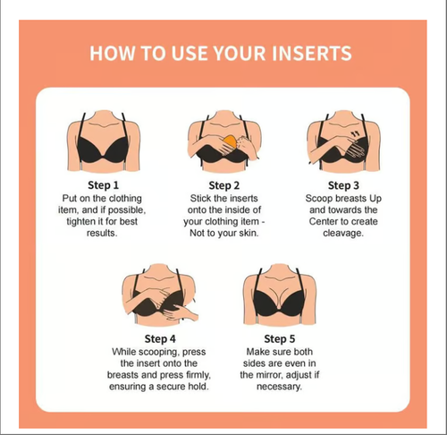 🔥Last Day 40% OFF🔥Sticky Bra Inserts - Washable & Reusable, Instant Lift🔥(Latex-free and Allergy-friendly)