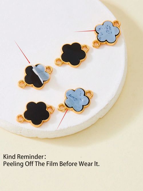 6pcs Set Fashion Clover Earring Necklace Bracelet Ring Jewelry Set Valentines