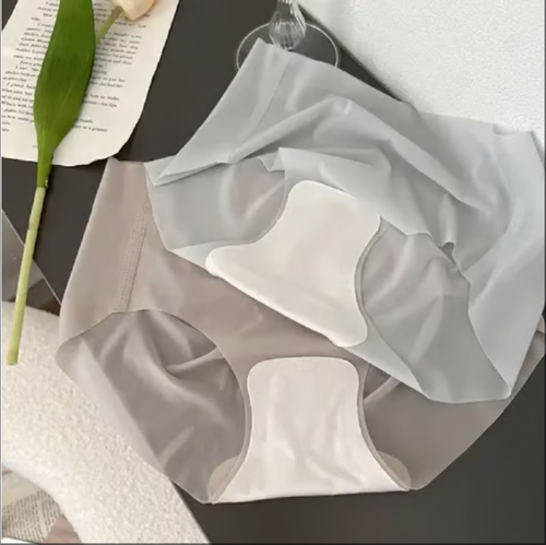 Ultra Thin Ice Silk Panties for Women - Leak Proof Non-Marking Invisible Breathable Sexy Briefs Shoot four send six, suitable for 50 kg to 70 kg