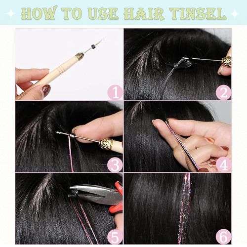 Hair Tinsel,18 Colors Hair Tinsel Kit for Girls 🧙