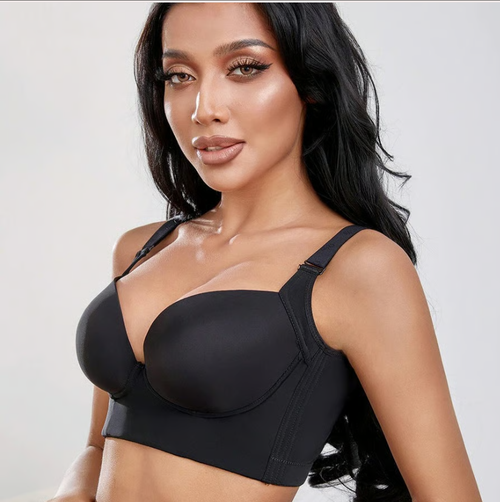 ⏰49% OFF 3 Days To Go⏰- 2024 New Comfortable Back Smoothing Bra⭐Color: Black Size: E-F