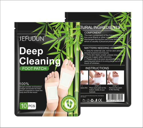 🎍🫚Natural Bamboo Charcoal, Ginger and Vinegar Detox Foot Patches✨Buy3 save 5