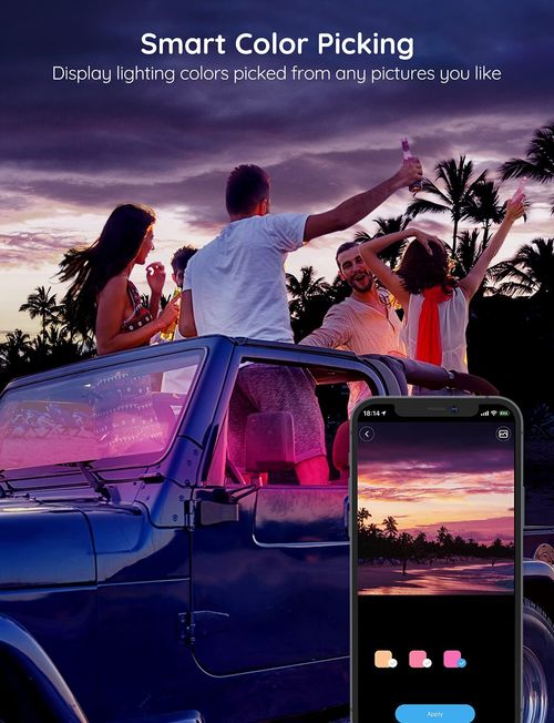 40% off Car LED RGB Lights with App Control