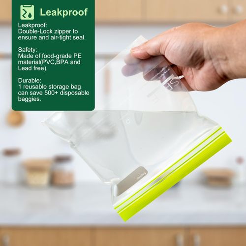 🔥50 off% 20 Pack Reusable Gallon Freezer Bags