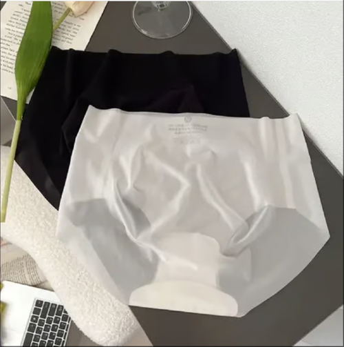 Ultra Thin Ice Silk Panties for Women - Leak Proof Non-Marking Invisible Breathable Sexy Briefs Shoot four send six, suitable for 50 kg to 70 kg