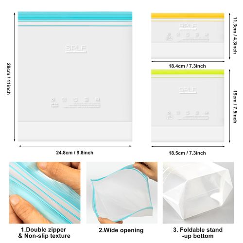 🔥50 off% 20 Pack Reusable Gallon Freezer Bags