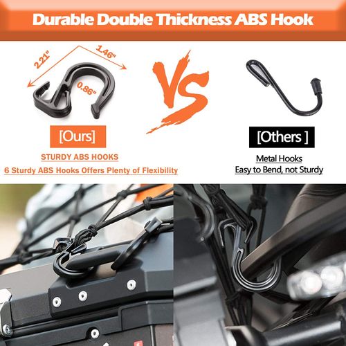 Cargo Nets for Motorcycle Luggage Bike Basket, Luggage Rack ATV Rack Snowmobile Cargo Helmet Net