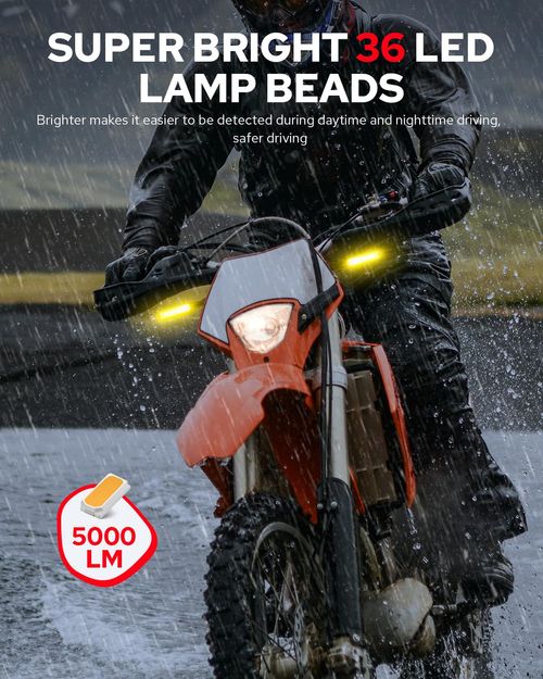 🔥Universal 4X Motorcycle Sequential LED Turn Signal Blinker Light