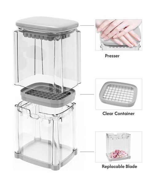 French Fry Cutter 4-in-1 – Potato Cutter for Fries, Onion Dicer