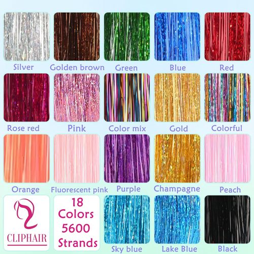 Hair Tinsel,18 Colors Hair Tinsel Kit for Girls 🧙