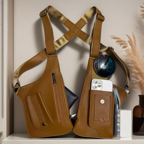 ⚡50% off for a limited time: Premium Leather Adjustable Underarm Shoulder Bag for Men & Women