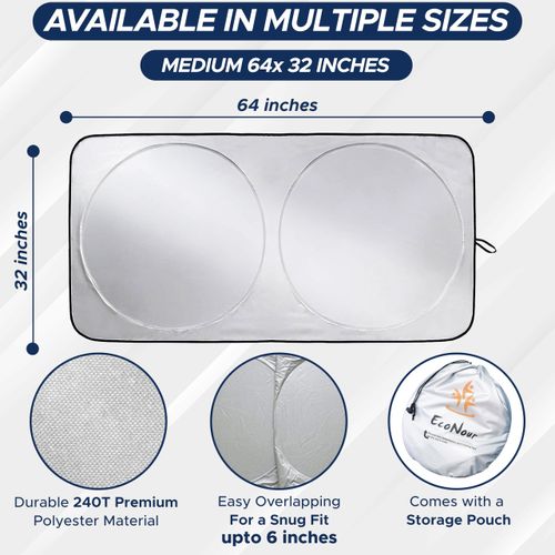 50% off Car Windshield Sun Shade | Blocks 99% Heat & Keeps Interior Cool