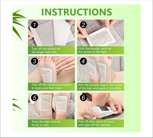 🎍🫚Natural Bamboo Charcoal, Ginger and Vinegar Detox Foot Patches✨Buy3 save 5