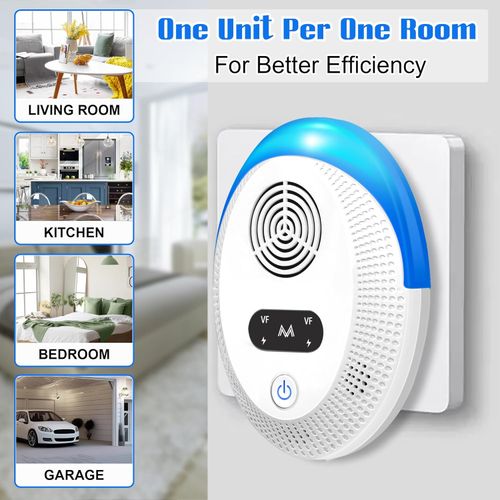 2PCS Ultrasonic Repeller & Insect Indoor Repeller for Roach, Rodent, Mouse, Bugs, Mosquito, Mice, Spider, Ant