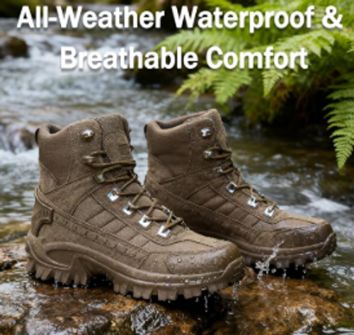 Men's Combat Boots Orthopedic Support Hiking Boots Waterproof Anti-Puncture Work Boots