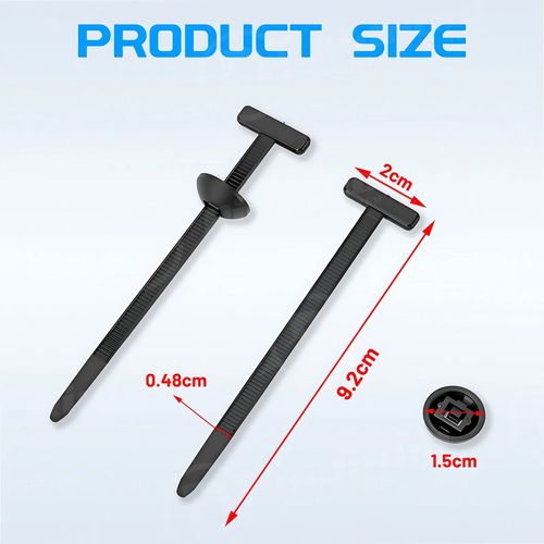 150pcs Nylon Universal Cable Tie Buckle, Heavy Duty Self-Locking Nylon Zip Ties Holder