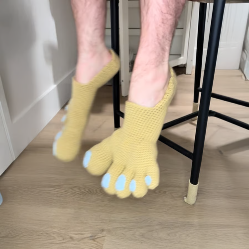 Hand-knitted Funny Toe Socks Slippers