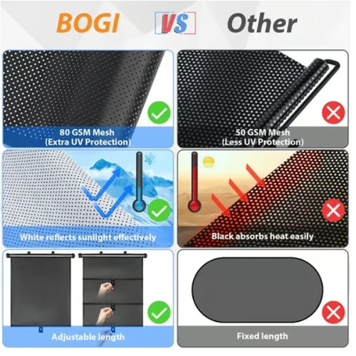 Telescopic Car Window Shade