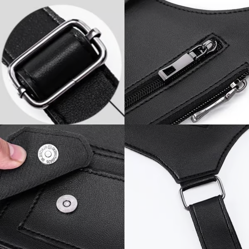 ⚡50% off for a limited time: Premium Leather Adjustable Underarm Shoulder Bag for Men & Women