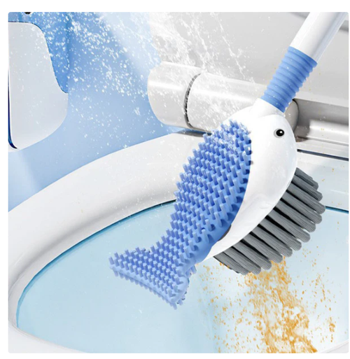 💥Hot Seller (Buy One Get One Free): 🍃 Wall-Mounted Toilet Cleaning Brush Set with Suction Cup