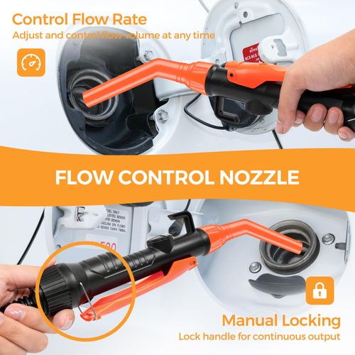 Electric Fuel Transfer Pump Powered for Car Gas Can Gasoline Water Oil
