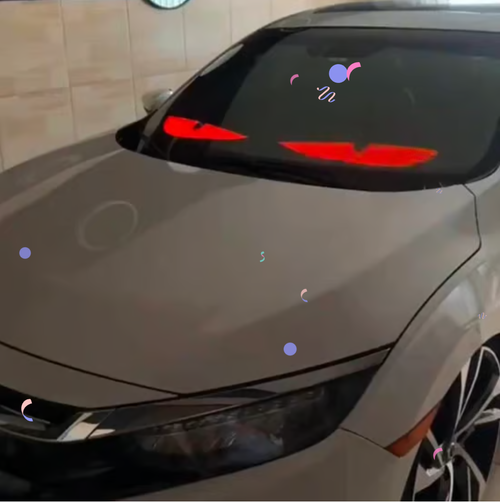 😈 Halloween Spooktacular Deal Alert! 🎃 Devil Eyes LED Sign: App - Controlled, Animated for Car Truck Windshields