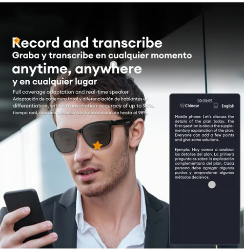 Last Day Promotion 49% OFF🔥-AI Wireless Bluetooth Translation Glasses
