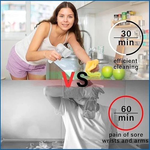 5-in-1 Spin Brush | For Tiles, Corners & More | Daily Cleaning