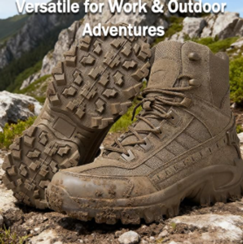 Men's Combat Boots Orthopedic Support Hiking Boots Waterproof Anti-Puncture Work Boots