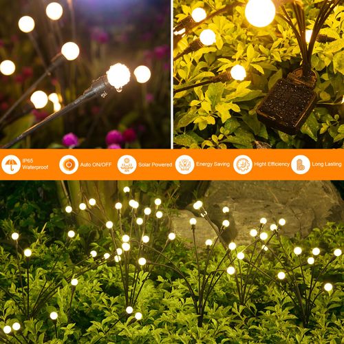✨✨Solar Garden Lights, Outdoor Decorations (4-Pack, 32 LEDs)