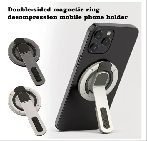 Double-Sided Magnetic Suction Decompression Ring Mobile Phone Bracket